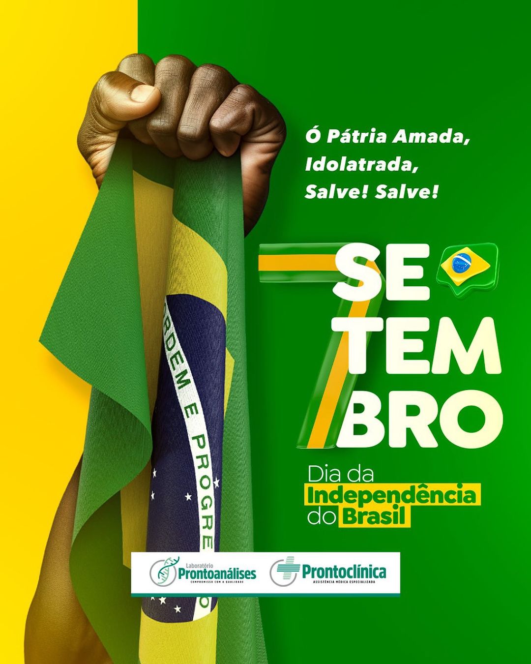 Hoje celebramos com orgulho o Dia da Independência do Brasil, lembrando a coragem e determinação de nossos antepassados. Viva a pátria! 🇧🇷🎉